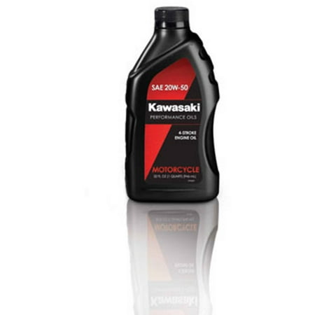 Kawasaki 4-Stroke Motorcycle Engine Oil 20W50 1 Quart (Best Motorcycle Oil For Kawasaki)