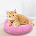thumbnail image 4 of Round Small Dog Bed with Raised Rim - Comfortable Nest Bed Size 11.81 Inches (Pink), 4 of 5