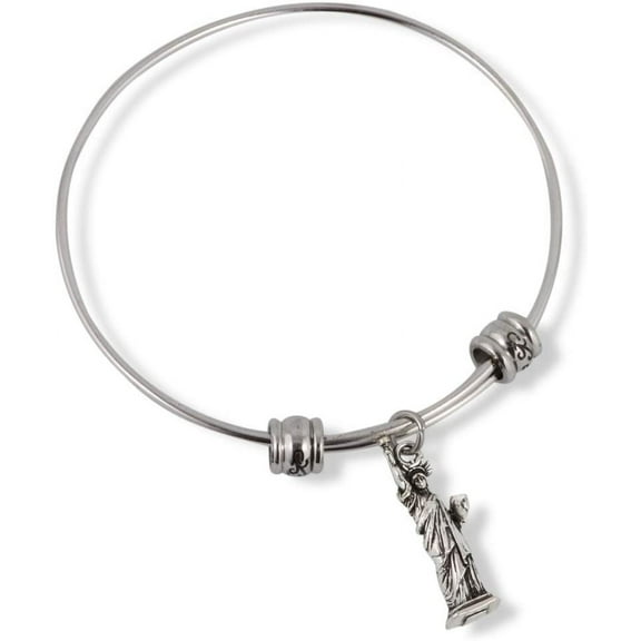 Emerald Park Jewelry Statue of Liberty Fancy Charm Bangle