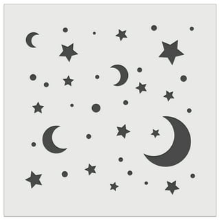CrafTreat 36 Pieces Zodiac Sign Stencils for Painting (3x3) , Sun Moon and Star Stencils Planets Solar System Constellation Stencil Moon Phase Stencil
