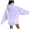 thumbnail image 3 of Wangmeiwg Women's Sweatshirts Women's Casual Hoodie With Bow Print Autumn Winter Pullover Sweatshirt for Comfort and Style Light Purple S, 3 of 7