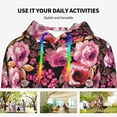 thumbnail image 4 of Uemuo Rose Flowers Pattern Women's Hoodie with Eye-catching Drawstrings- Casual Pullover Hoodie with Kangaroo Pocket, Stylish Hooded Sweatshirt-XX-Large, 4 of 7
