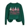 thumbnail image 4 of Lovskoo Novelty Christmas Sweatshirt for Women Casual Printed Long Sleeve Pullover Tops Blouse Sweatshirt Green, 4 of 5