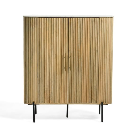 Modrest - Cambridge White Marble & Mango Tall Buffet