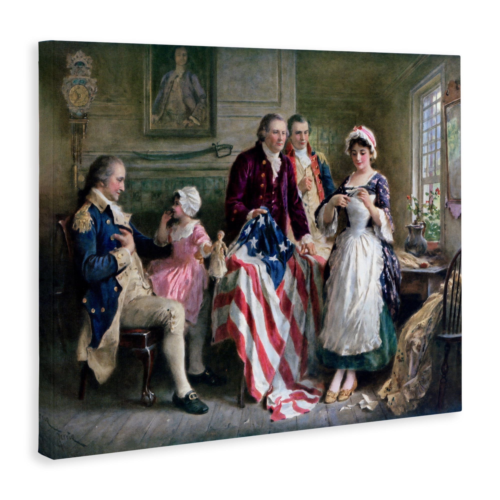 Historical Betsy Ross Canvas Wall Art, design by Arlington Prints