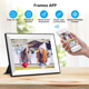 thumbnail image 2 of Digital Picture Frame 10.1 Inch 32GB WiFi Photo Frame 1280x800 HD IPS Touch-screen Auto Rotation Photo Sharing Via APP For Gift, 2 of 5