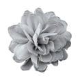 thumbnail image 3 of Broche de flor hecho a mano elegante para mujer, gran boutonniere de solapa gris, 3 of 9