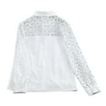 thumbnail image 6 of ShiShine Women's Hollow Out Shirts Long Sleeve Collared Button Down Lace Eyelet Blouse Tops Elegant Top, 6 of 9