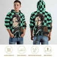 thumbnail image 6 of Demon Slayer Unisex Sweatshirts Loose Pullover Sweater Hooded Hoodie 3D Printing Jacket Winter Fall Clothes L, 6 of 7