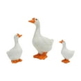thumbnail image 1 of S SERENABLE 3 Pieces Garden Goose Statues Animal Sculptures for Yard Micro Landscape DIY, 1 of 9