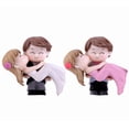 thumbnail image 3 of 2Pcs Lovely Lovers Bride Groom Statue,Lovers Ornament for Fairy Garden,Dollhouse,Wedding Cake Toppers, Non-Edible Cake Decoration Toppers, 3 of 6