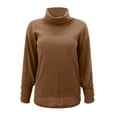 thumbnail image 3 of Winter Womens Pullover Long Sleeve Sweaters High Neck Knit Casual Shirt Shirts Tops, 3 of 7