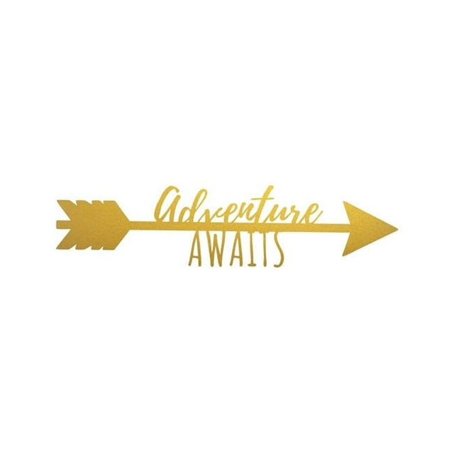 Central Coast Designs Adventure Arrow ADVENTUREARROW-10GLD 6 x 10 Po Script Acier Découpé au Laser Art&44; Or