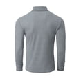 thumbnail image 3 of Men's Stretch Muscle Tshirts Turtleneck Long Sleeve Knit Tees Casual Slim Fit Basic Shirt Tops, 3 of 5