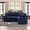 Navy Blue, variant on Convertible Sectional Sleeper Sofa with Pull Out Bed, 82.6" L-shape Sofa Bed with Wheels, USB Ports, Power Sockets, Extra-Wide Modular Sectional Couch for Living Room Furniture Set, Navy Blue