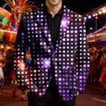 thumbnail image 2 of oqasdz Mens Blazer Velvet Corduroy with Sequin Print Sophisticated Jacket Festive Comfort Loose Fit Sport Coat Party Evening Wedding Prom, 2 of 5