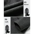 thumbnail image 3 of Qarigey Gabardina de lana Transpirable Invierno Hombres Abrigos de cachemira gruesos Abrigo en forma de H Cazadora sobre la rodilla Ropa Abrigos y chamarras Gris L, 3 of 6