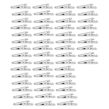 RAGUPEL 2026 New 50 Pcs Silver Tone Metal Alligator Clip Crocodile Clamps for Crafts,Jewelry,Home,Office