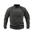 thumbnail image 3 of Hombres Chaqueta Cremallera Jersey Otoño Invierno Ropa Cálido Transpirable Moda Térmica Gris Oscuro XL Yuyangstore Chaqueta de los hombres, 3 of 8