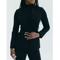 thumbnail image 3 of Long-Sleeve Button-up Athleisure Black, You Hung the Moon Blazer (Women's) - Mrs Momma Bear, 3 of 7