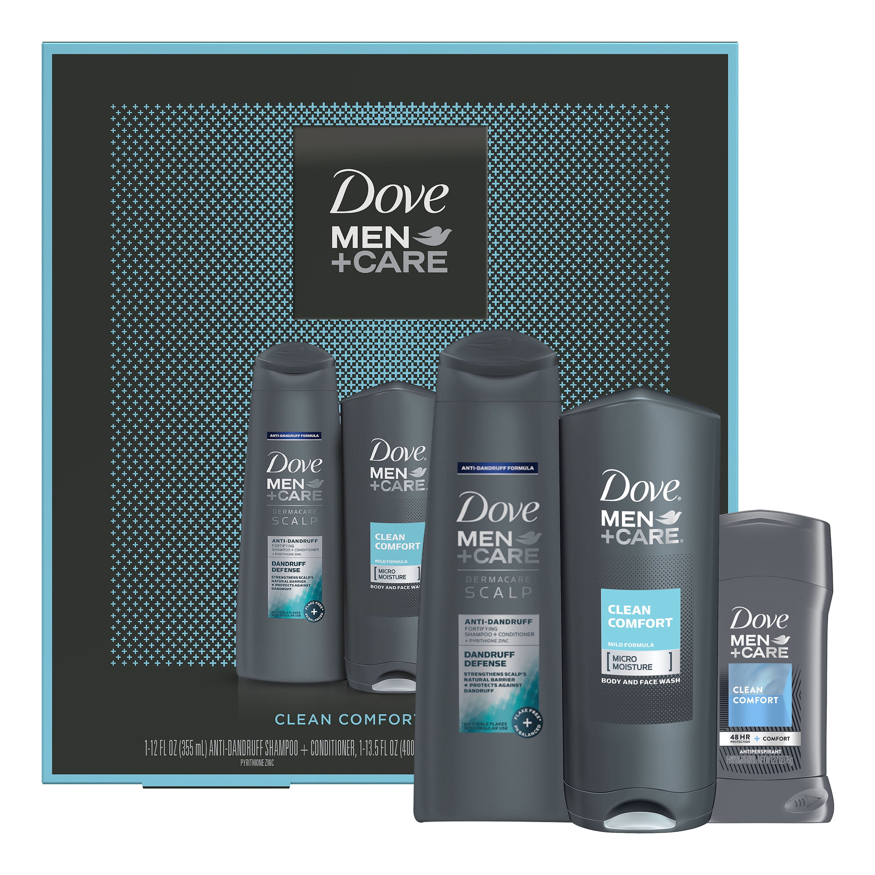 ($13 Value) Dove Men+Care Clean Comfort Holiday Gift Set (Shampoo ...