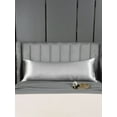 thumbnail image 4 of Move Over Grey Satin Body Pillowcase, Silky Body Pillow Cover 20x54 inch, Satin Microfiber Pillow Case, 4 of 8