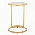 thumbnail image 2 of Round Zenn End Table with Clear Glass Top and Metal Frame by LumiSource, 2 of 5