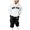 White, variant on Toddler Baby Girls Fall Outfit Sweatshirt Kids Boys Kids Letter Hooded Tracksuit Unisex Hoodie Sweatpants Set Casual 2 Piece Outfits Size 3-4T