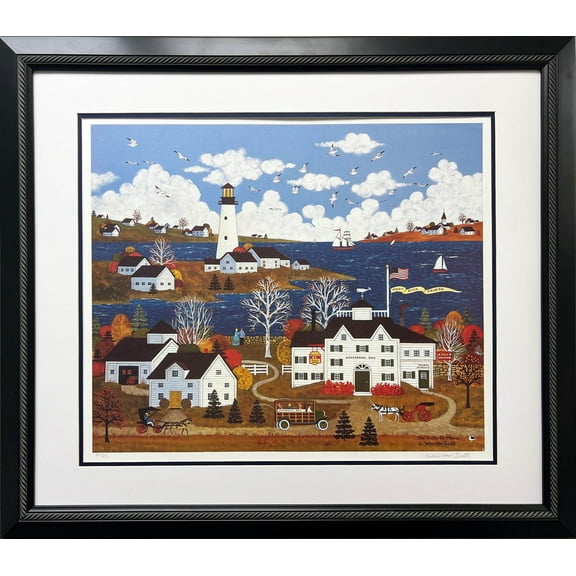 Jane Wooster Scott "The Gulls of Maine" Framed Hand Signed & # Art Seascape New! Generic