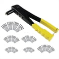 thumbnail image 1 of Juego de Remachadoras de Alta Resistencia, 120 Piezas, Surtido de Remaches Ciegos, Herramientas Manuales, Herramienta para Tuercas de Remache, Color Amarillo., 1 of 7