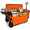 Orange, variant on 3-in-1 Convertible Folding Wagon with Bench Seat & Rear Folding Tabletop, 500lbs Heavy Duty Utility Cart, 180l Large Capacity All-Terrain Beach Wagon for Camping, Sports & Garden, Dark Orange