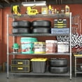 thumbnail image 2 of Legooin 60"W x 18"D x 72"H Garage Shelving Unit with Wheels Heavy Duty Storage Rack Height Adjustable Organizer for Warehouse Pantry Silver, 2 of 8
