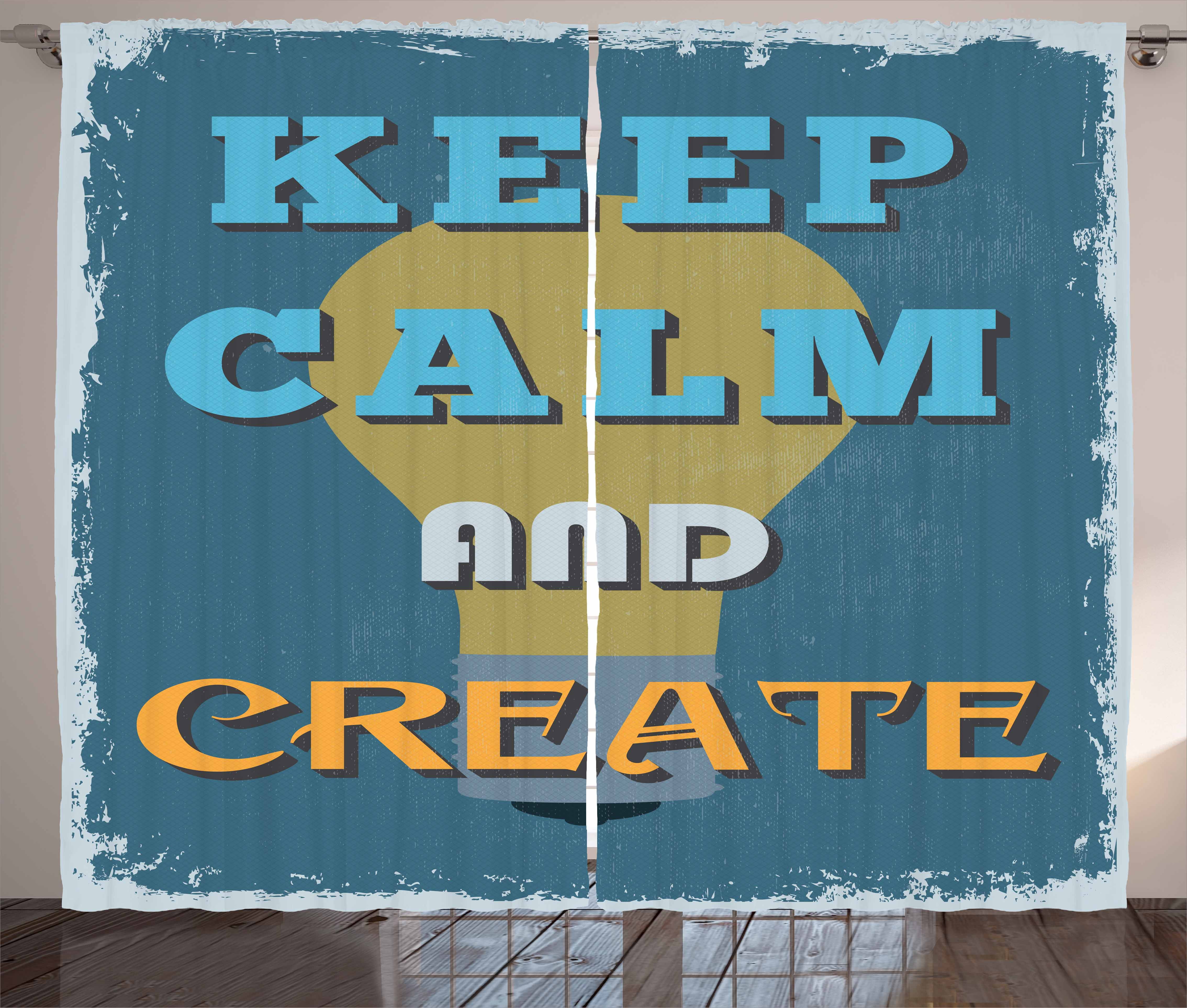 keep calm curtains 2 panels set vintage motivational quote be poster set up ideas