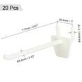 thumbnail image 2 of Unique Bargains 4 Inch Plastic Pegboard Hooks Fits 1/4 Inch Holes Pegboards, 20 Count, 2 of 7
