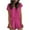 #43-hot pink pajamas for women set, variant on Womens 2 Piece Pajama Sets Trendy Loose Fit Satin Pajama Set V Neck Short Sleeve Lounge Sets Two Piece Casual Soft Sleep Outfits Coffee,S