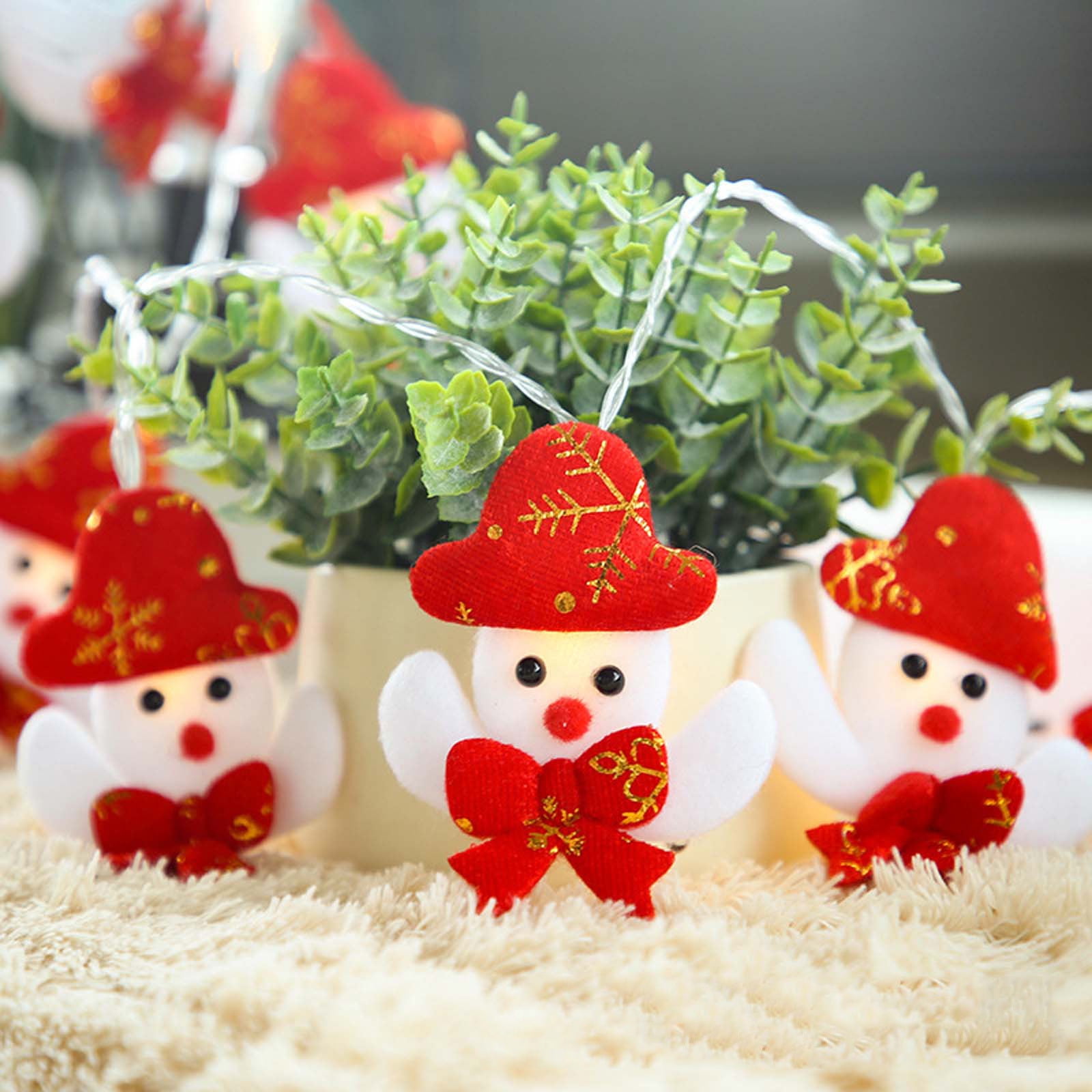 Lightning Deals of Today ZKCCNUK Christmas Santa Claus Copper Wire Lights Home Decoration