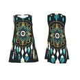 thumbnail image 7 of Naloa Boho Dreamcatcher Print Women's Summer Spring Casual Beach Sundress,Vacation Sleeveless Tank Crewneck Loose Dresses, 7 of 7