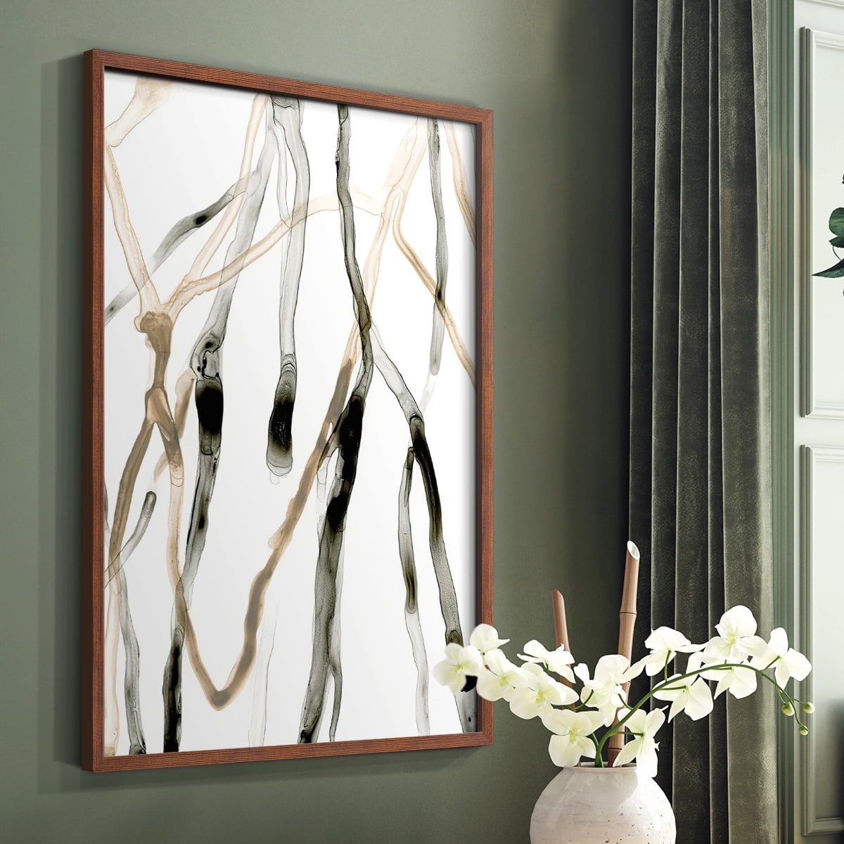Runnel XI in Brown Solid Wood 8 x 10 Framed Print
