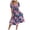 Blue, variant on Women‘s Boho Floral Summer Midi Dress Puff Sleeve Square Neck A Line Flowy Dresses Smocked Wedding Guest Dresses