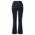 thumbnail image 5 of Delayuji Fleece Lined Yoga Pants Womens Flare Leggings with Pockets Yoga Pants High Waisted Bottoms Comfy Workout Business Trousers 2025 Womens Yoga Pants Blue L, 5 of 7