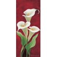 thumbnail image 2 of Schweser, Gertrud 16x32 Black Ornate Wood Framed with Double Matting Museum Art Print Titled - Calla on burgundy I, 2 of 4