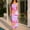 Pink, variant on Daiosportswear Women's Tropical Floral Print Strapless Bodycon Maxi Dress Pink S(S)