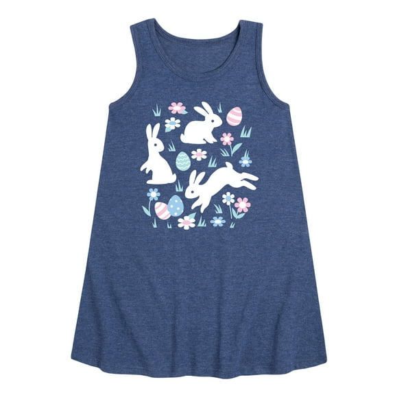 Instant Message - Easter Scene - Toddler & Youth Girls A-line Dress