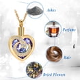 thumbnail image 3 of Moon & Star Heart Shape Urn Necklace Heart Urn Necklace for Ashes Cremation Jewelry for Ashes Memories Jewelry to Keep Someone Near to You, 3 of 8