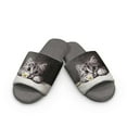 thumbnail image 2 of COEQINE Cat Daisy Womens Warm Slippers Open Toe, Quiet Slippers for Hardwood Floors, Lightweight Fluffy Slip On House Slides Washable Fuzzy Sandals for Men, 44-45, 2 of 7