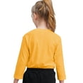 thumbnail image 2 of Zaldita Kids Boys and Girls Solid Color Warm Underwear Top Basic Long Sleeves Round Neck Thermal Tops Yellow 150, 2 of 7