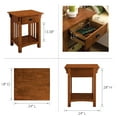 thumbnail image 3 of Leick Home Solid Wood Mission End Table with Drawer, Medium Oak Finish, 3 of 19