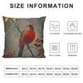 thumbnail image 5 of SHANXI Throw Pillow Covers Red , Winter Bird Berry Tree Boho Pillowcase Cushion Covers for Couch Bed, Square Decorative Pillow Cover Home Sofa Bedroom Car, 12x12in, 5 of 5