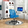 thumbnail image 3 of Costway Height-adjustable Ergonomic Kids Desk Chair with Universal Casters Working Chair Blue, 3 of 10