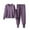 #395-Purple, variant on Roncen Women's 3-Piece Set - Drape Coat, Round Neck Knit Sweater & Wide-Leg Comfort Pants with Long Sleeve V-Neck Top/Shirt Casual Chic Outfit
